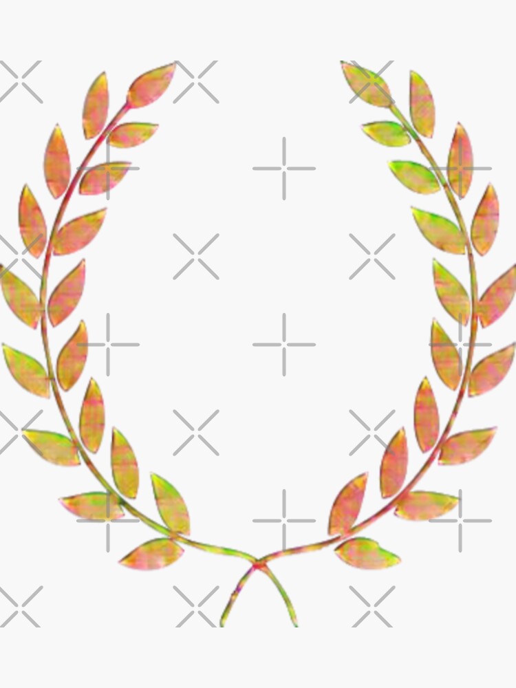 Laurel Wreath Print Items Sticker For Sale By Signaturestudio Redbubble