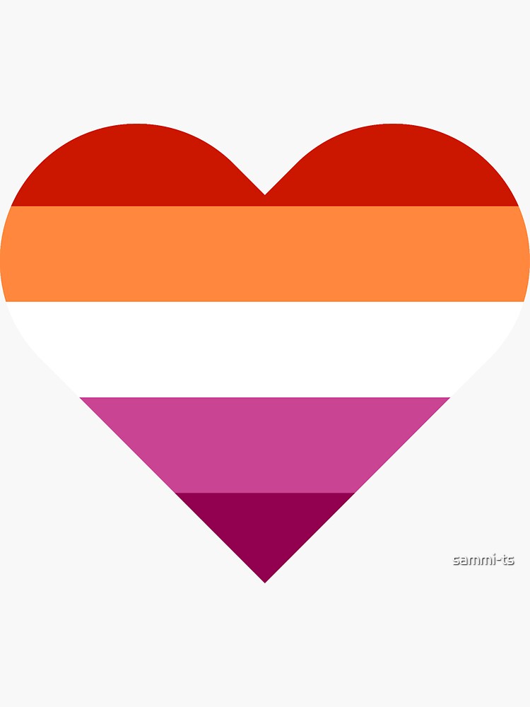 Lesbian Pride Heart Sticker For Sale By Sammi Ts Redbubble