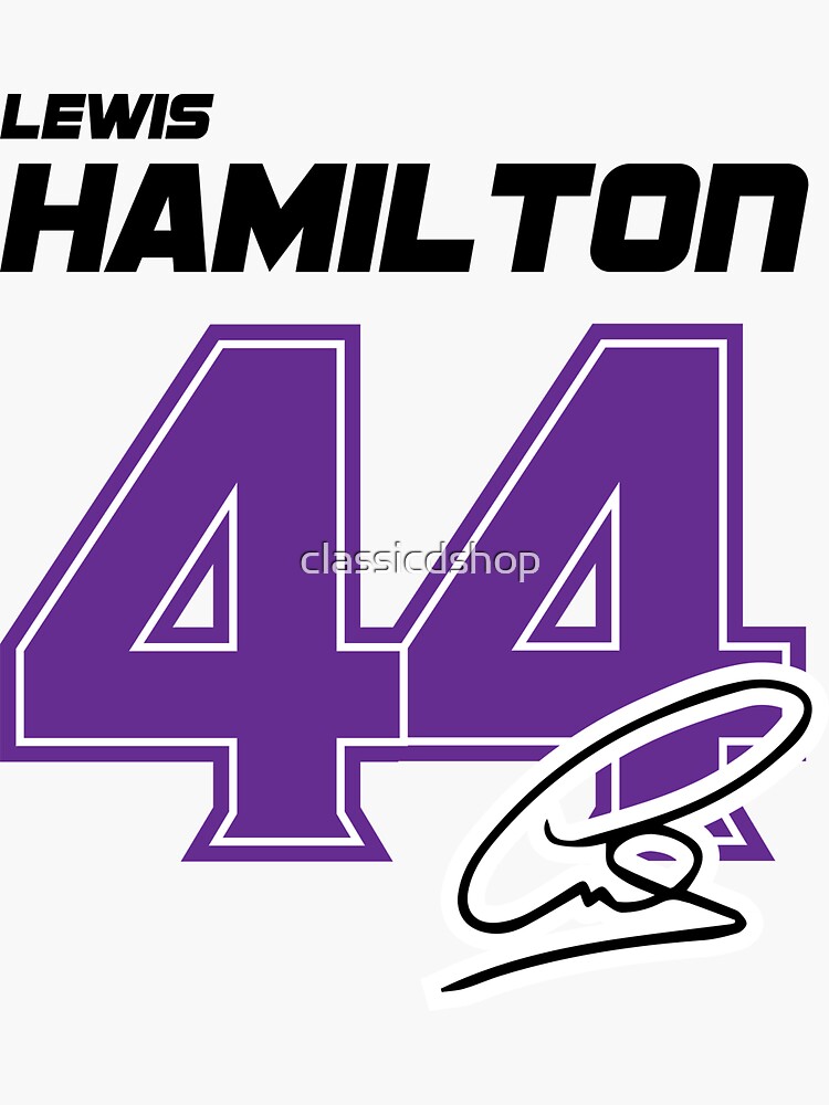 F1 Lewis Hamilton 44 Sticker For Sale By Classicdshop Redbubble