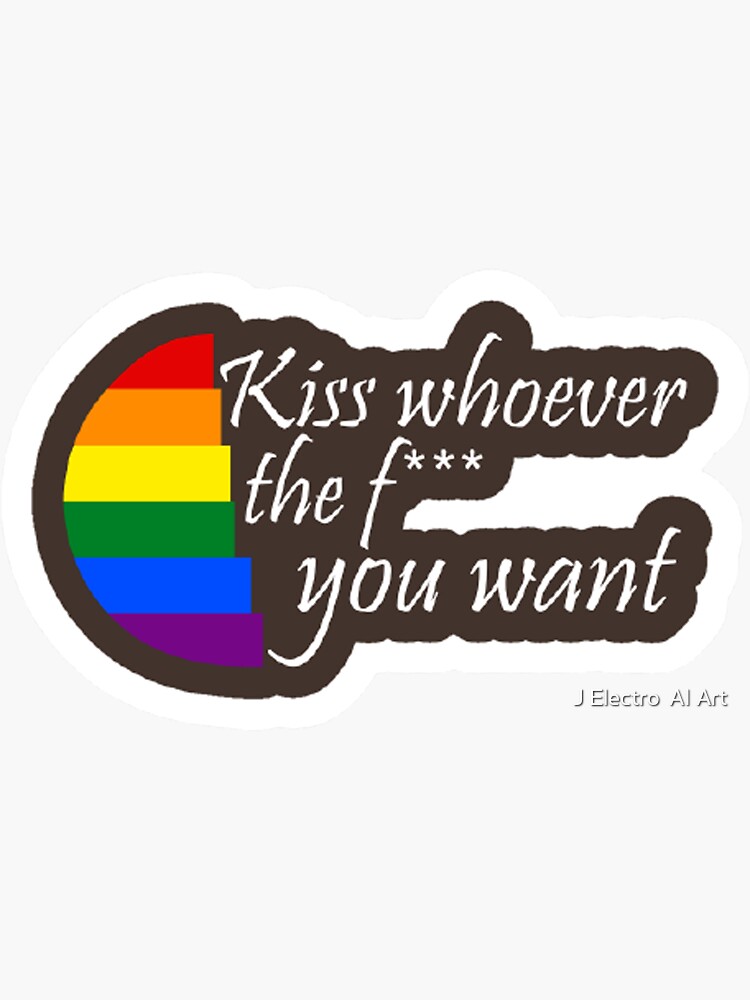 Kiss Whoever The Fuck You Want LGBT Rainbow T Shirt Mask Duvet