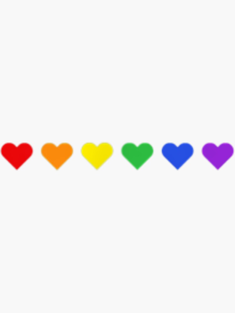 Tiny Rainbow Hearts Subtle Pride Month Flag Lgbt Gay Rights Sticker