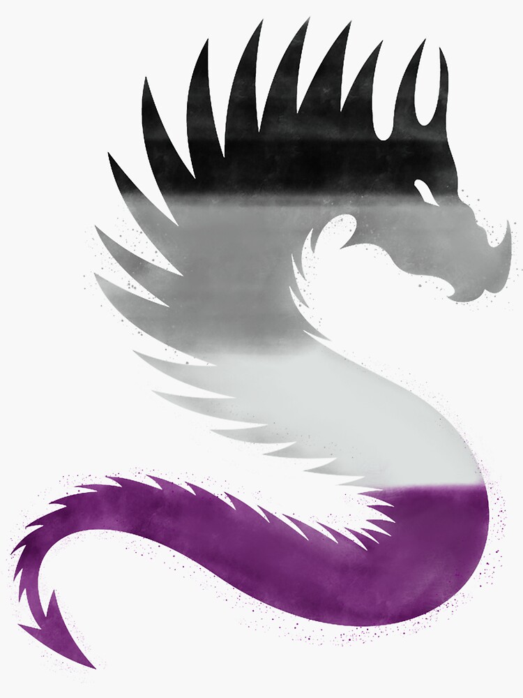 Ace Pride Dragon Sticker For Sale By Nerd Girl Art Redbubble