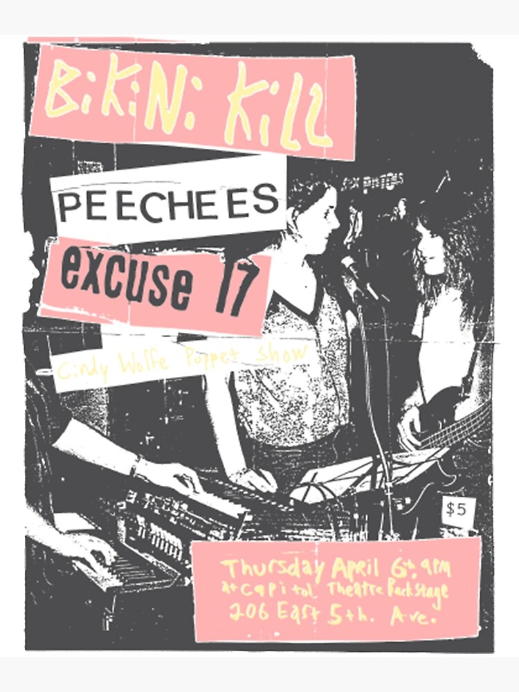 Bikini Kill Peecees Poster For Sale By TheHawthorneWit Redbubble