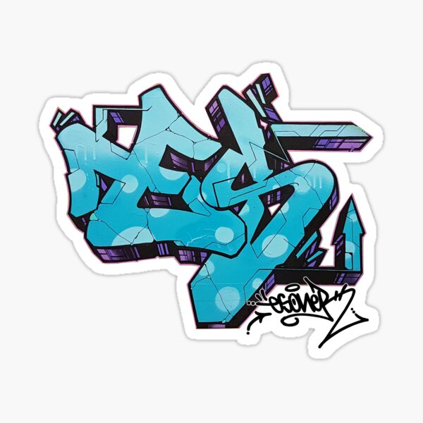 Blue Es Esone Urban Graffiti Street Style Sticker For Sale By