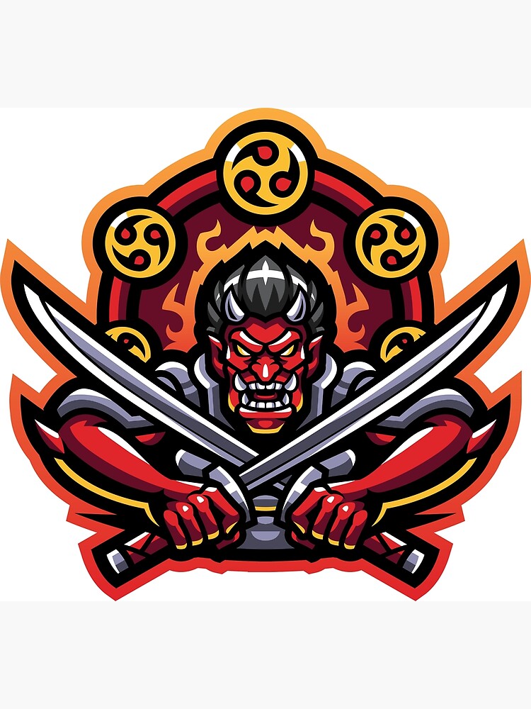 Raijin Esport Mascot Logo Design Poster For Sale By Visink Redbubble