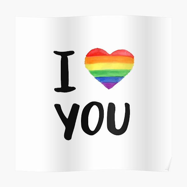 I Love You Inspirational Wording Text With Rainbow Gay Pride Flag