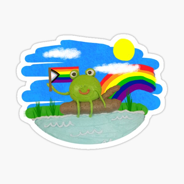 Pride Frog Sticker For Sale By Inoyotsuba Redbubble