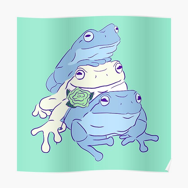 Achillean Pride Frog Stack Poster By Josierichey Redbubble