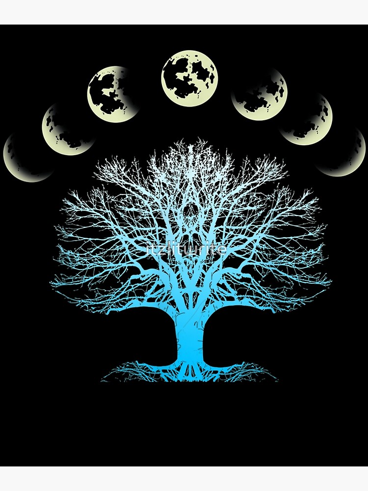 Póster Árbol de la vida de las fases lunares de itzlitwrite Redbubble