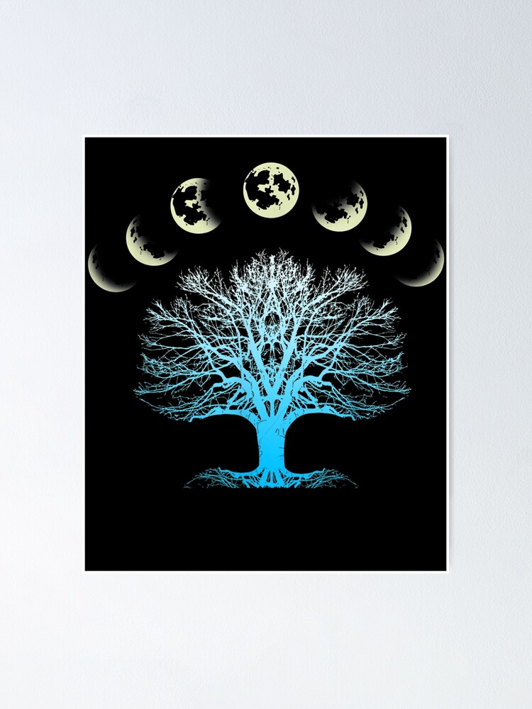 P Ster Rbol De La Vida De Las Fases Lunares De Itzlitwrite Redbubble