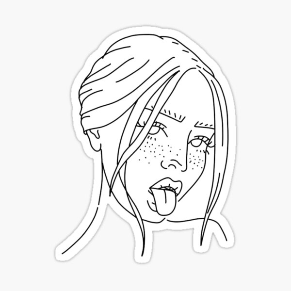 Ahegao Sexy Face Sticker For Sale By Bebykia Redbubble