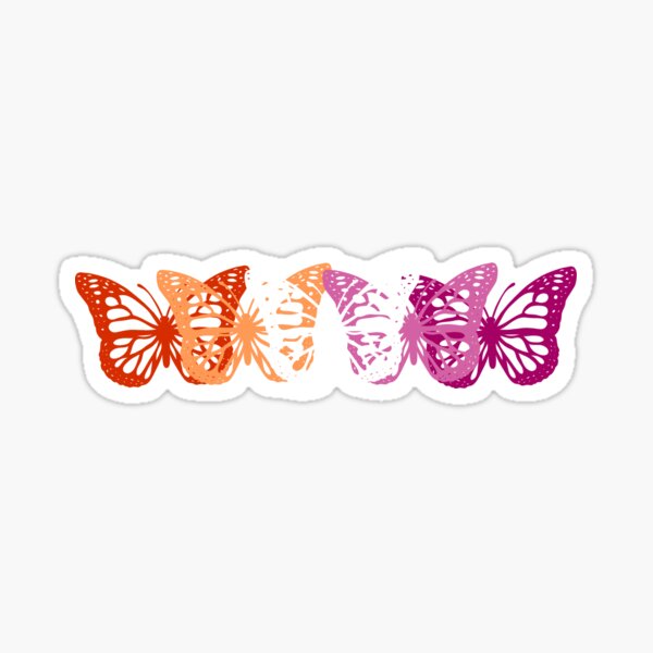 Lesbian Butterfly Sticker For Sale By DrawingsbyK Redbubble
