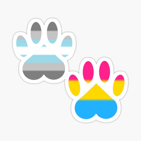 Pan Demiboy Pride Paws Sticker For Sale By Shaneisadragon Redbubble