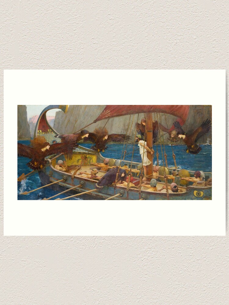 John William Waterhouse Ulysses And The Sirens Art Print By Historyrestored Redbubble