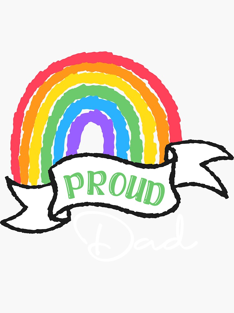 Mens Proud Dad Gay Pride Month Rainbow Lgbt Parent Father S Day