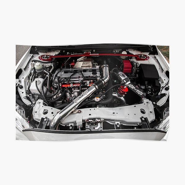 Evo X Engine Bay Poster For Sale By Mikekuhnracing Redbubble