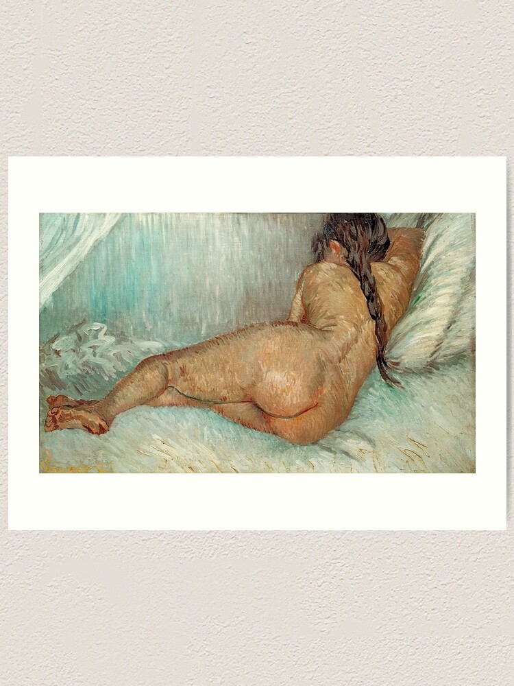 Vincent Van Gogh Nude Woman Reclining Seen From The Back Art Print