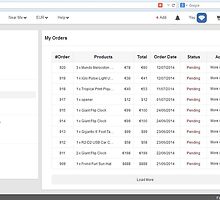 Order History of an User in Fantacy - http://www.fancyclone.net by hitasoft