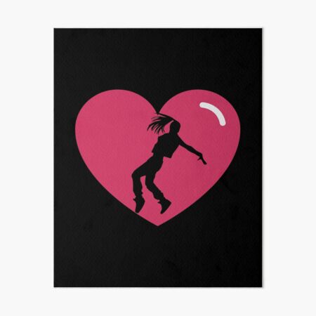 I Love Hip Hop Dance I Heart Hip Hop Dancer Girl Dancing Art Board