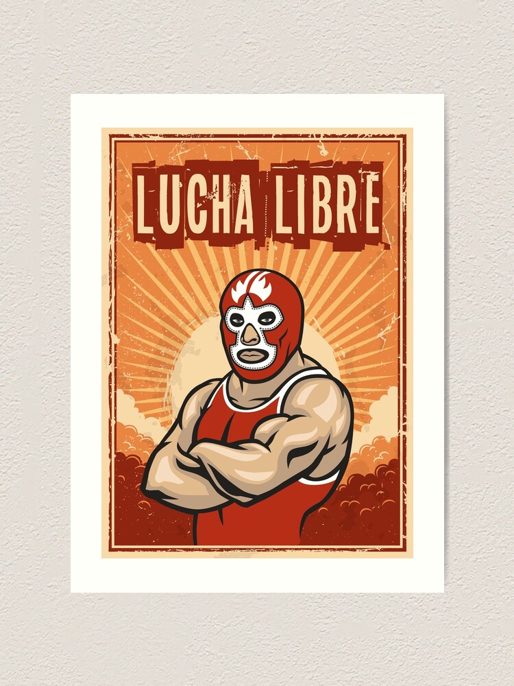 Lucha Libre Mexican Wrestling Poster Luchador Art Print By