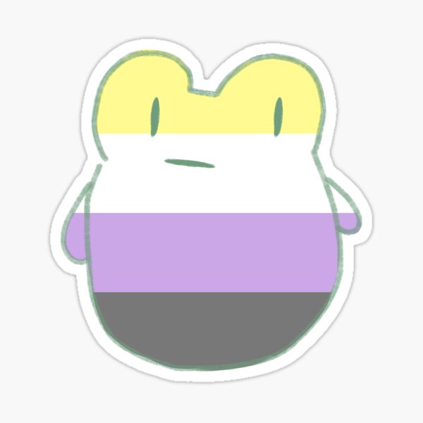 Non Binary Pride Frog Sticker For Sale By Frouk Draws Redbubble