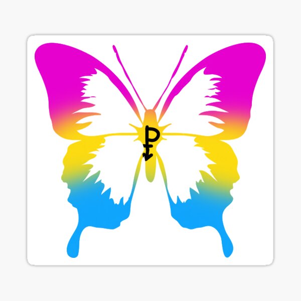 Pansexual Pride Butterfly Sticker By Ohio Things Redbubble