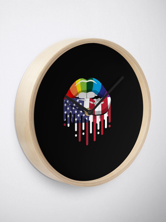 LGBT Flag Lip Transgender Lesbian Gay Bisexual USA Flag LGBTQIA