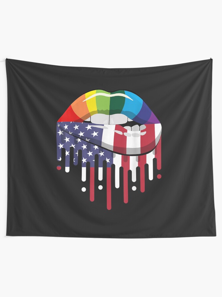 Tela Decorativa LGBT Flag Lip Transgender Lesbian Gay Bisexual USA