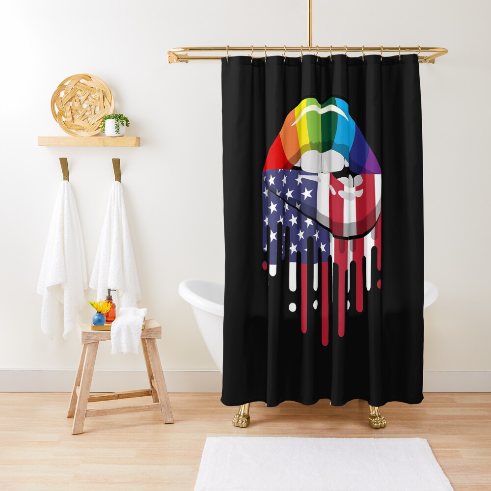 LGBT Flag Lip Transgender Lesbian Gay Bisexual USA Flag LGBTQIA