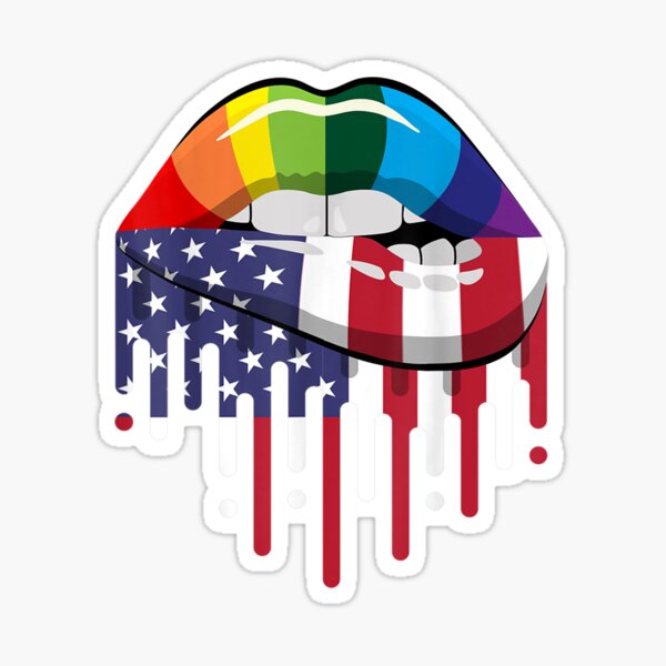 Lgbt Flag Lip Transgender Lesbian Gay Bisexual Usa Flag Lgbtqia