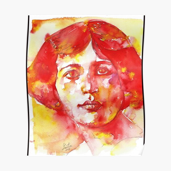 Simone Weil SIMONE WEIL Watercolor Portrait Poster For Sale By