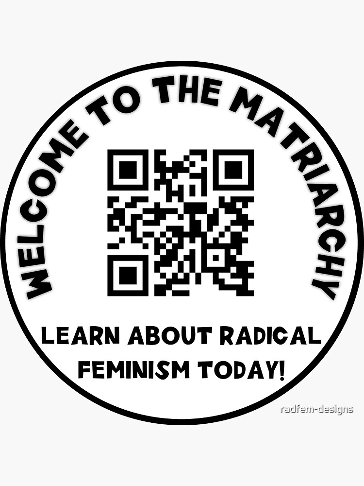 Radfem QR Code Sticker For Sale By Radfem Designs Redbubble