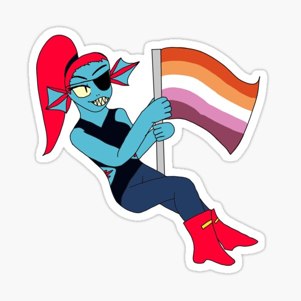 Undyne Lesbian Pride Undertale Sticker For Sale By Meowstachetc