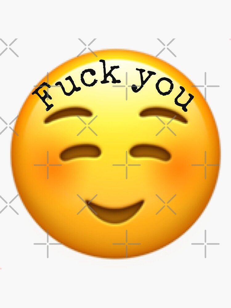 Fuck You Emoji Sticker For Sale By Upbeast999 Redbubble