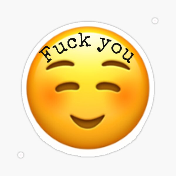 Fuck You Emoji Sticker For Sale By Upbeast Redbubble