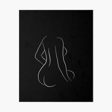 Curvy Nude Line Drawing Buxom Bria Art Board Print By Odyanne