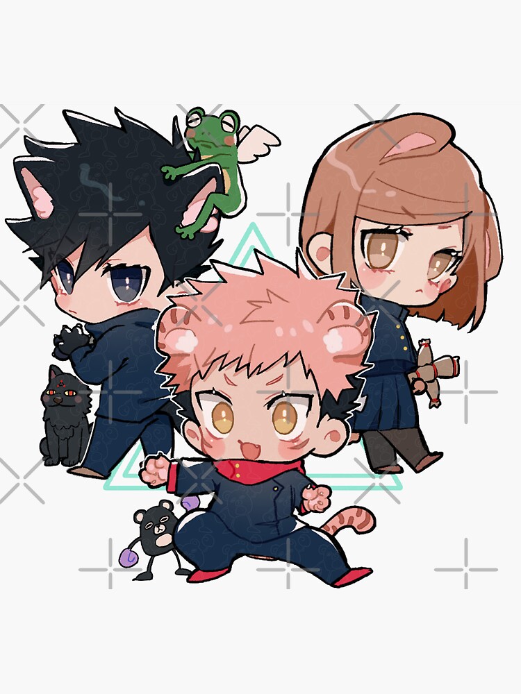 Megumi Fushiguro Nobara Kugisaki Itadori Yuuji Jujutsu Kaisen Sticker For Sale By Polarys