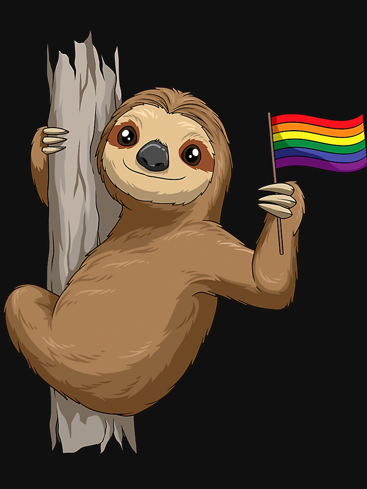 Gay Sloth Lgbt Pride Rainbow Flag Sloth Pride Month T Shirt By