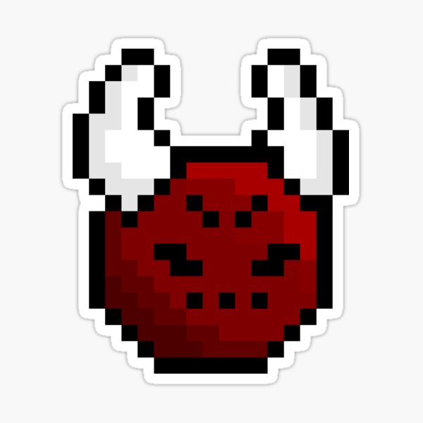 Cute Devil Head Pixel Art Sprite Sticker For Sale By WurdiiWurl