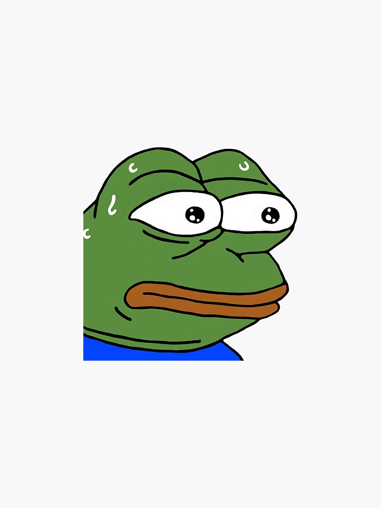 Twitch Pepe MonkaS Emote Sticker For Sale By GoatedStickerz Redbubble