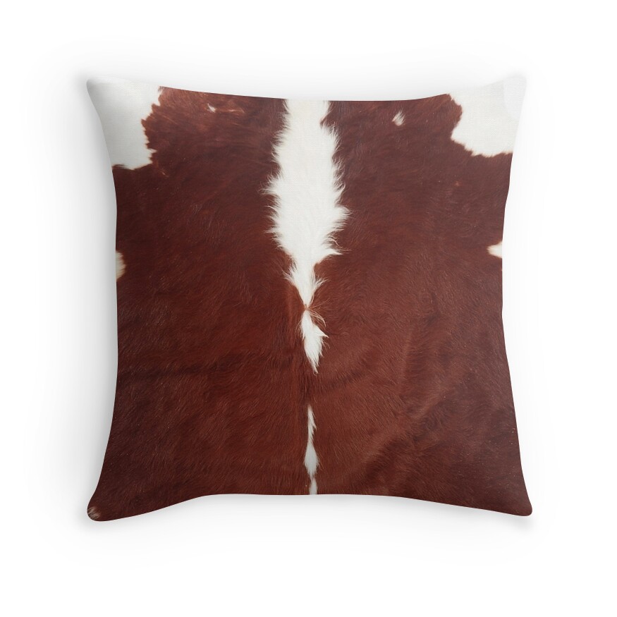 Cowhide: Throw Pillows | Redbubble