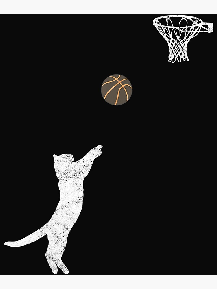 P Ster Gato Jugando Baloncesto Lanzando Una Pelota De Jackstewart