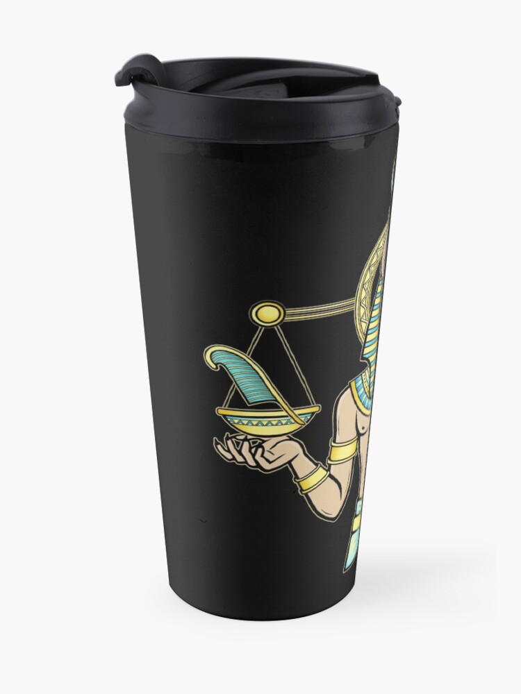 Taza de café de viaje Retrato de animación el dios egipcio Anubis