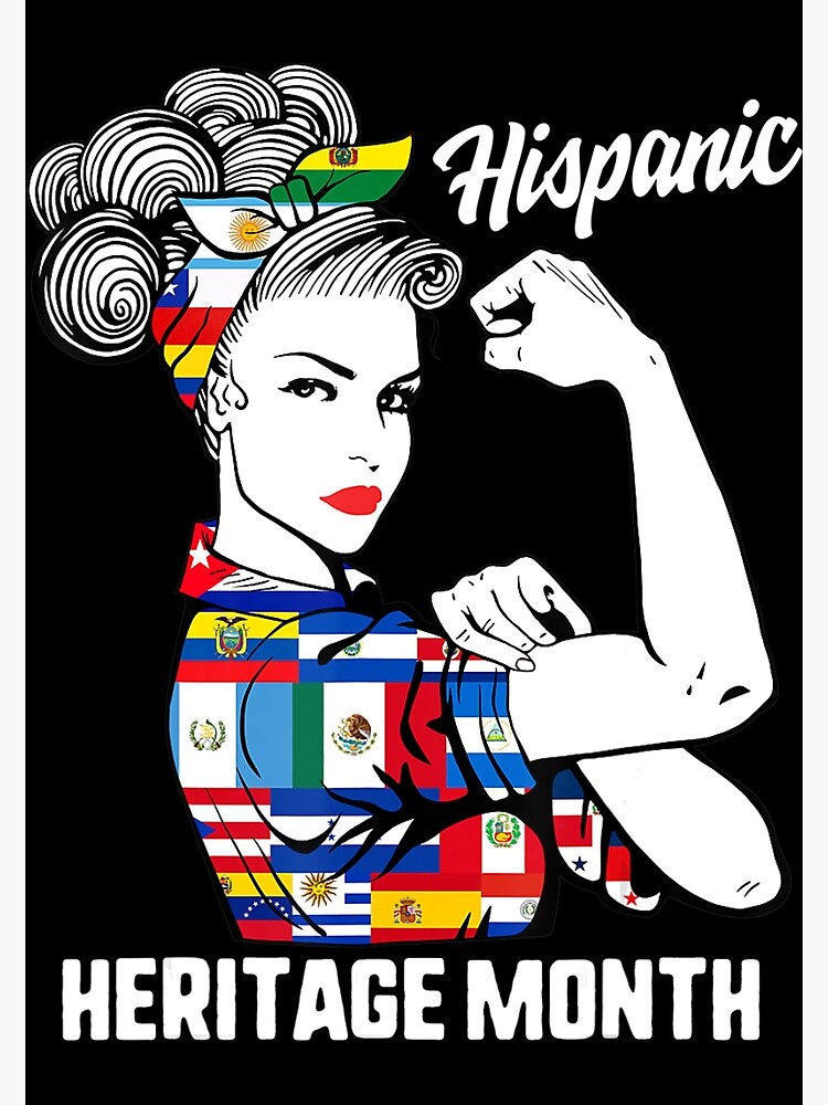 Heritage Month Woman Latino Countries Flag Poster For Sale By