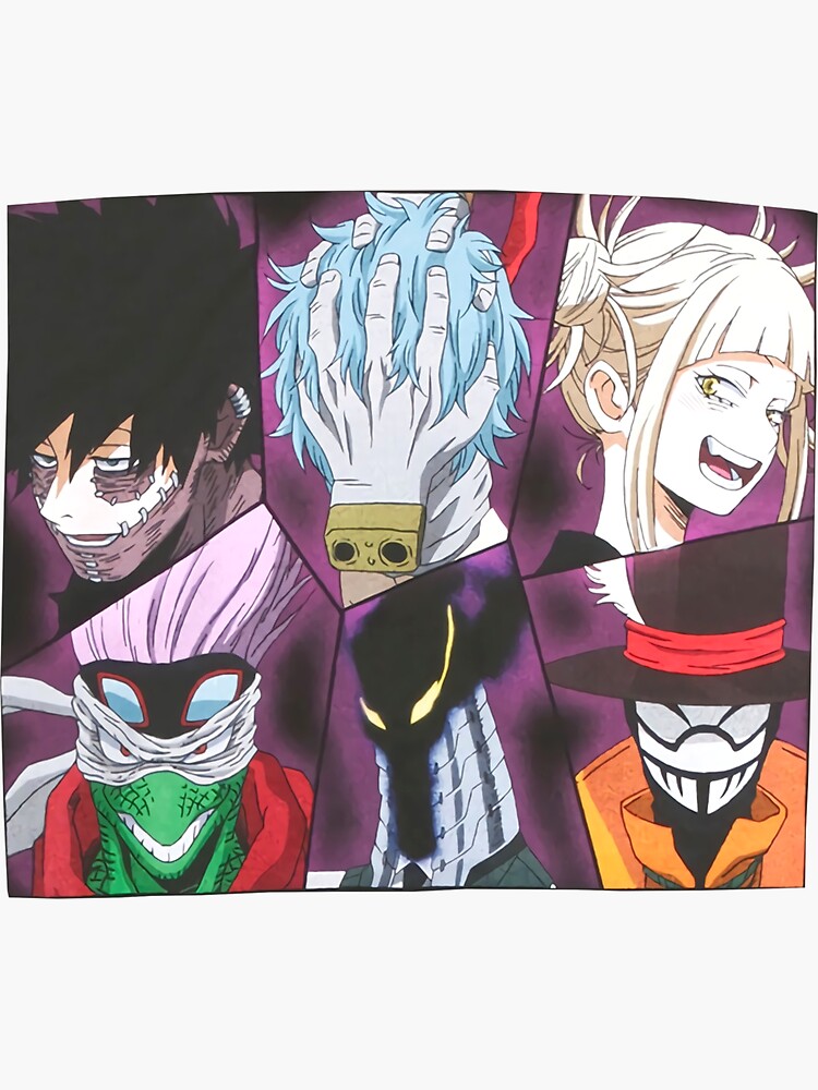 My Hero Academia League Of Villains T Shirt Multi Sticker For Sale By