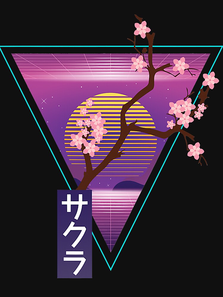 Sakura Vaporwave Cherry Blossom Retro 90s Aesthetic Japanese T Shirt