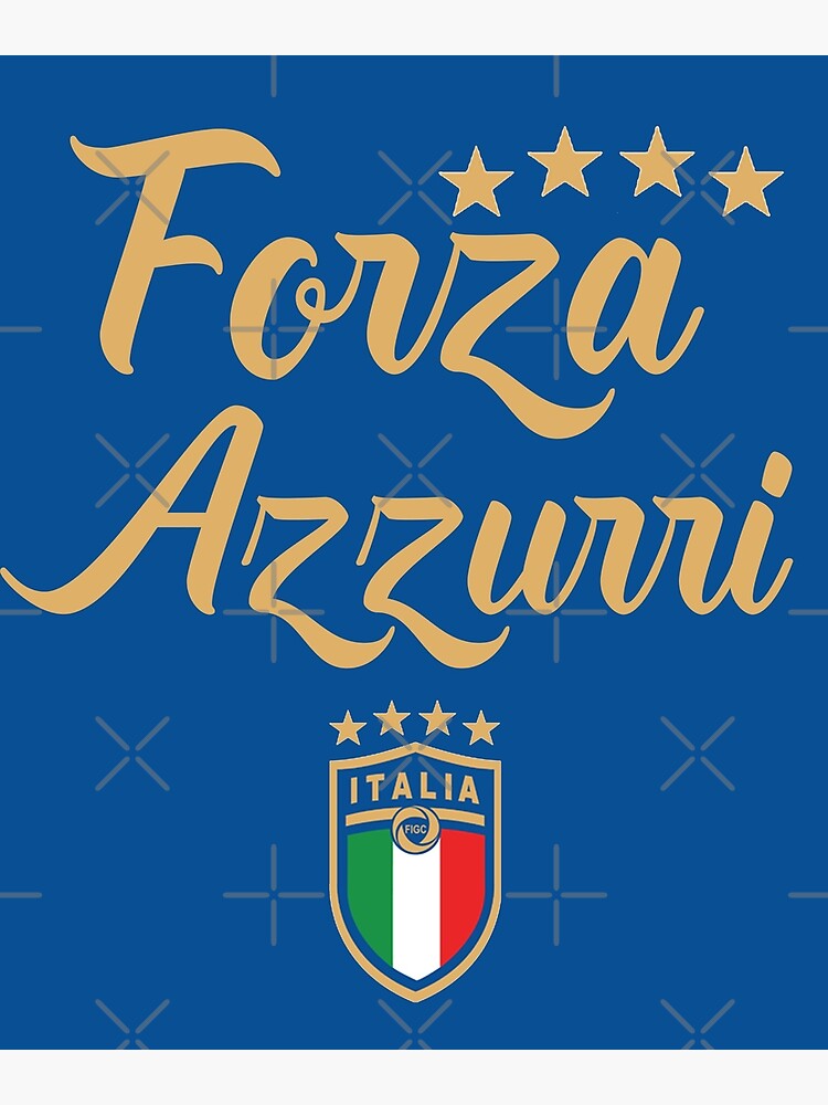 Lámina fotográfica Forza Azzurri Italia Jersey Soccer 2020 2021