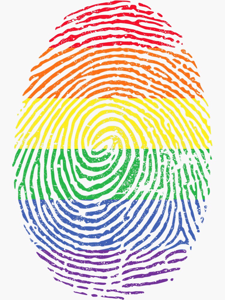 Lgbt Lesbian Gay Pride Fingerprint Sticker For Sale By BachmannJorn