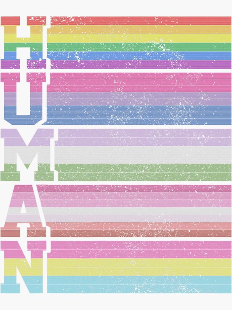 Lgbt Human Lesbian Bi Trans Pansexual Gay Pride Month Sticker By