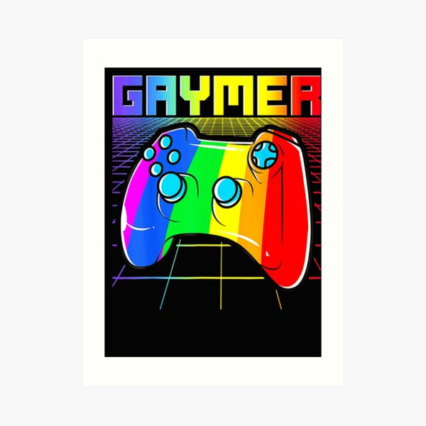 Gaymer Gay Gamer Pride Month Lgbt Rainbow Funny Art Print For Sale By